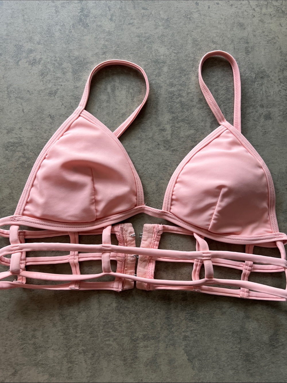 Forever 21 Pink Strappy Triangle Bikini Top